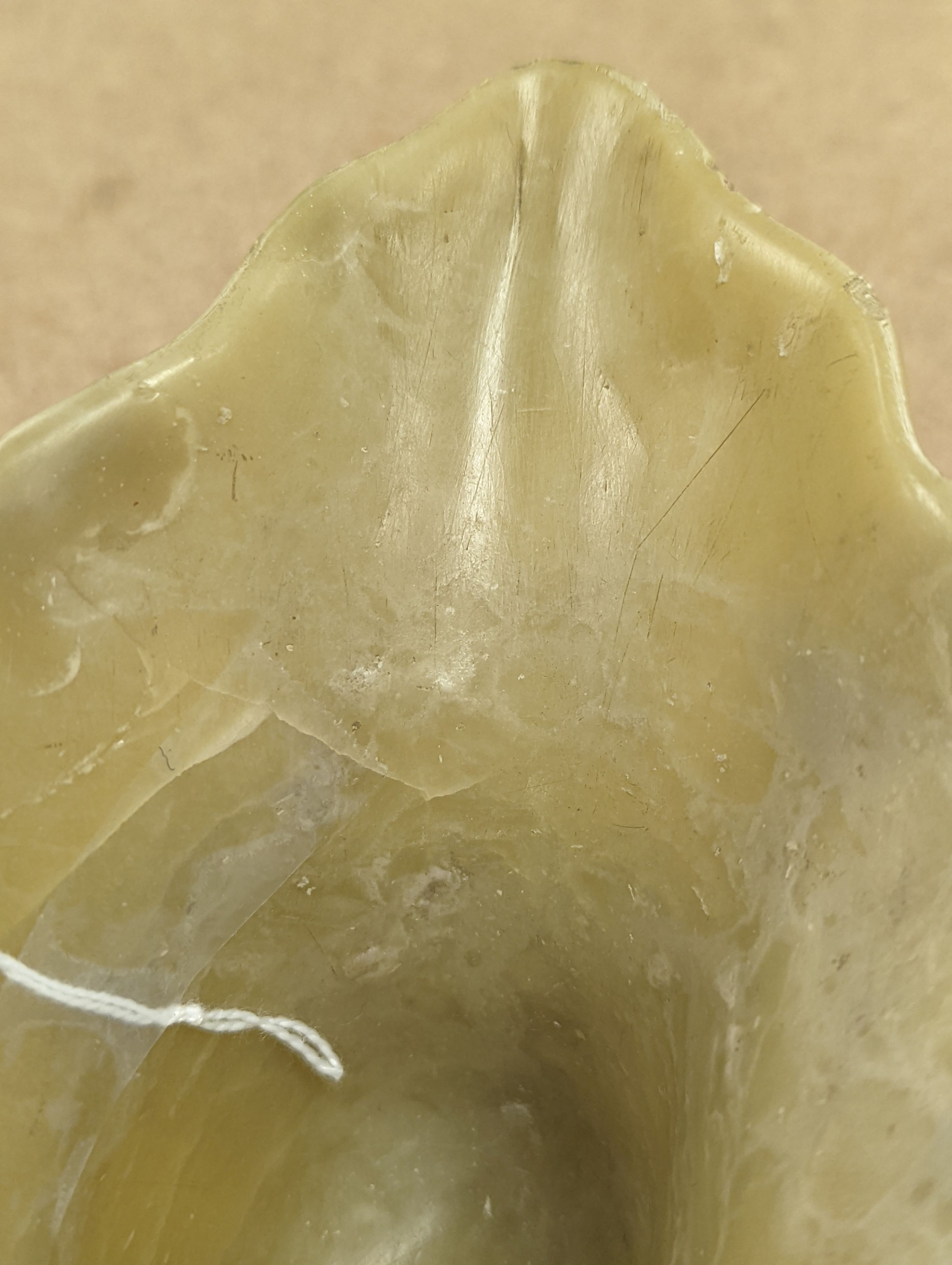 A Chinese carved soapstone libation cup, 19cm